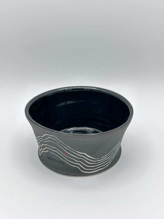 Obsidiware Gray-Black Bowl #6