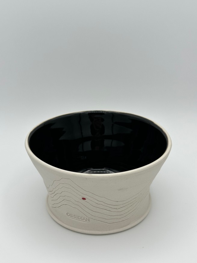 Obsidiware White-Black Bowl #1