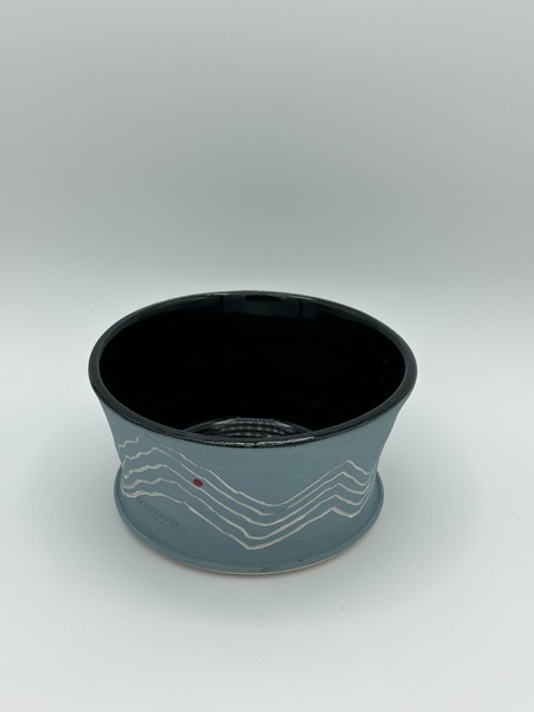 Obsidiware Blue-Black Bowl #1