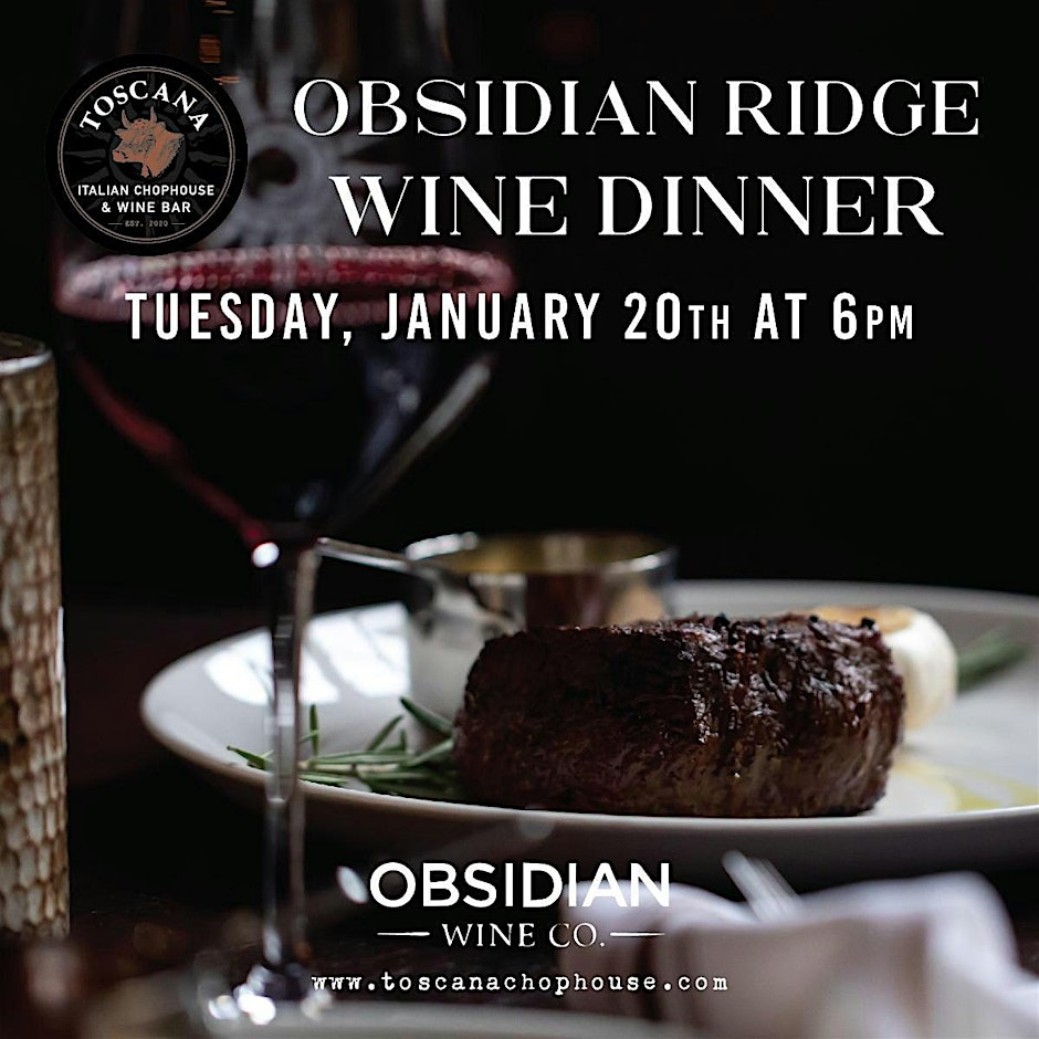 Obsidian Wine Dinner at Toscana